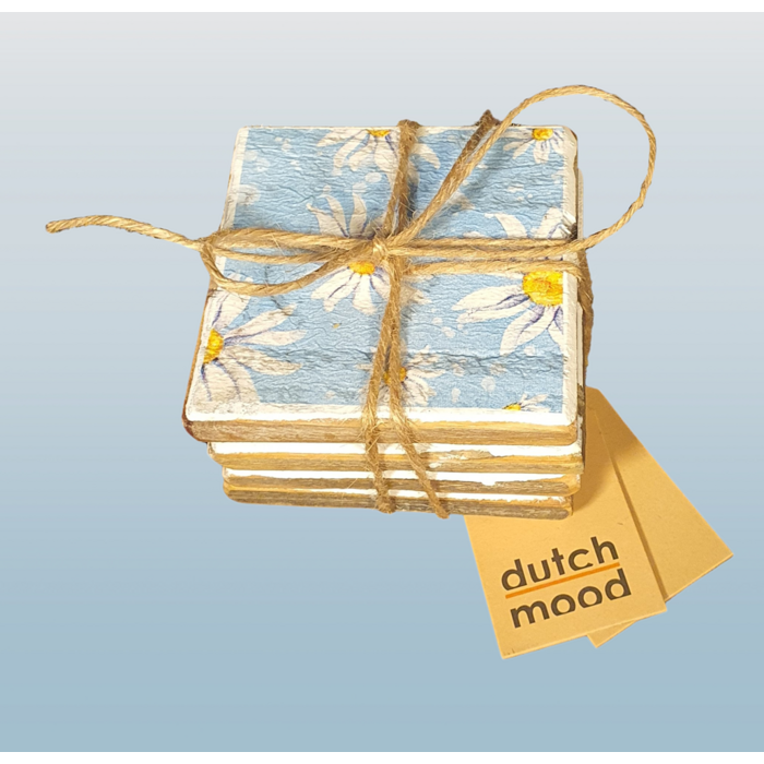 DUTCH MOOD - ONDERZETTERS - KLEUR - MARGRIETJES