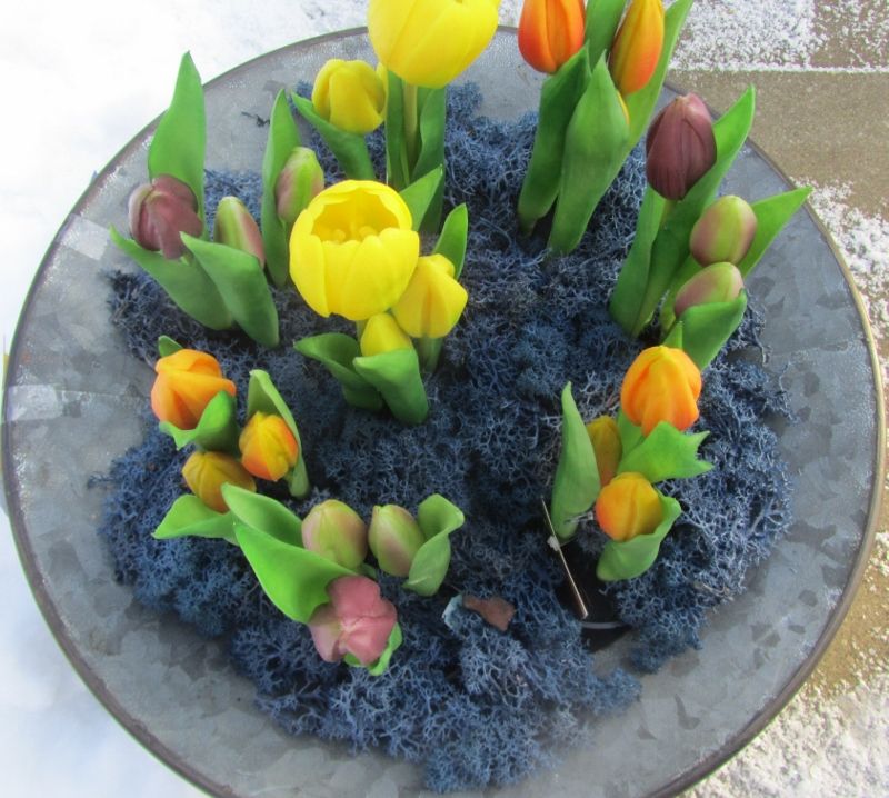 REAL TOUCH - TULP IN POTJE - GEEL