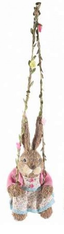 OPRUIMING - KONIJNTJES AAN BLOEMEN SLINGER  SET 35,00 NU VOOR 17,50