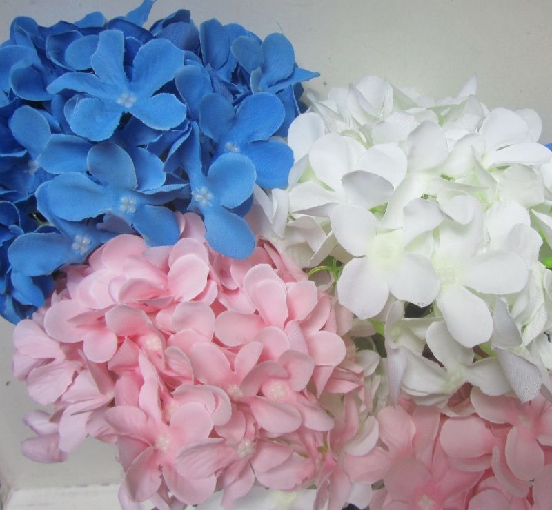 HORTENSIA - KUNSTSTEEL MET BLOEM - BLAUW