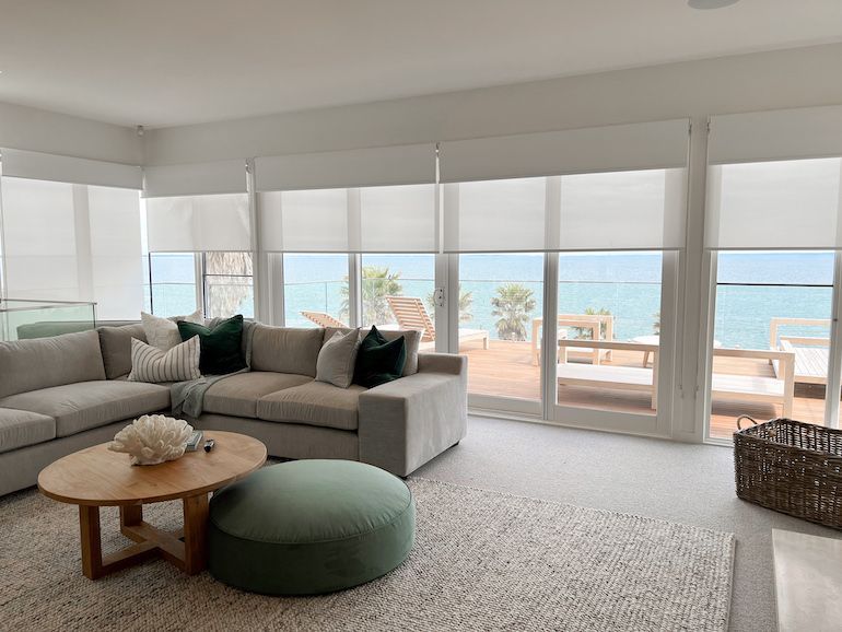 White Fabric Roller Blinds — Pleated Blinds in Toowoomba, QLD