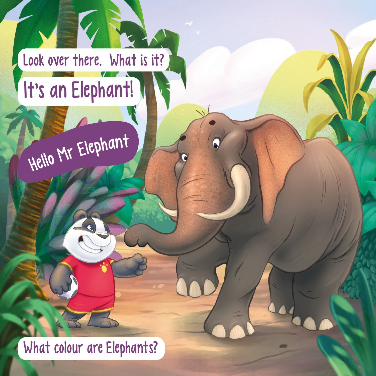 Lets Move Children's book illustrations  Elephant