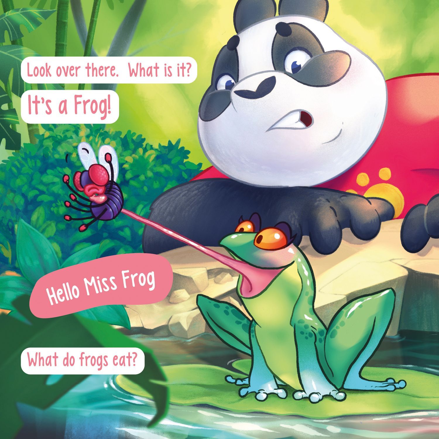 Lets Move Children's book illustrations  Frog