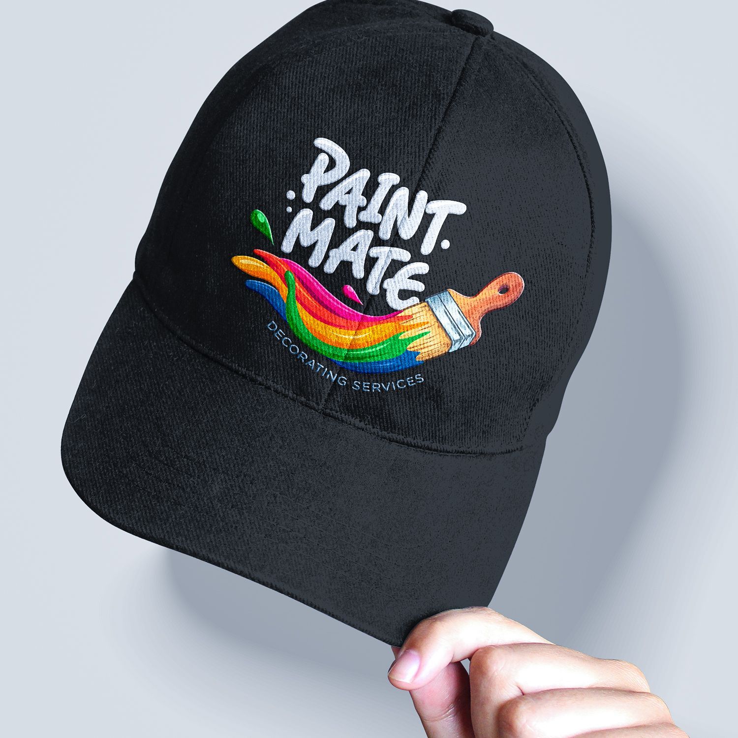 Paint Mate logo Design on Black Cap by Pickle