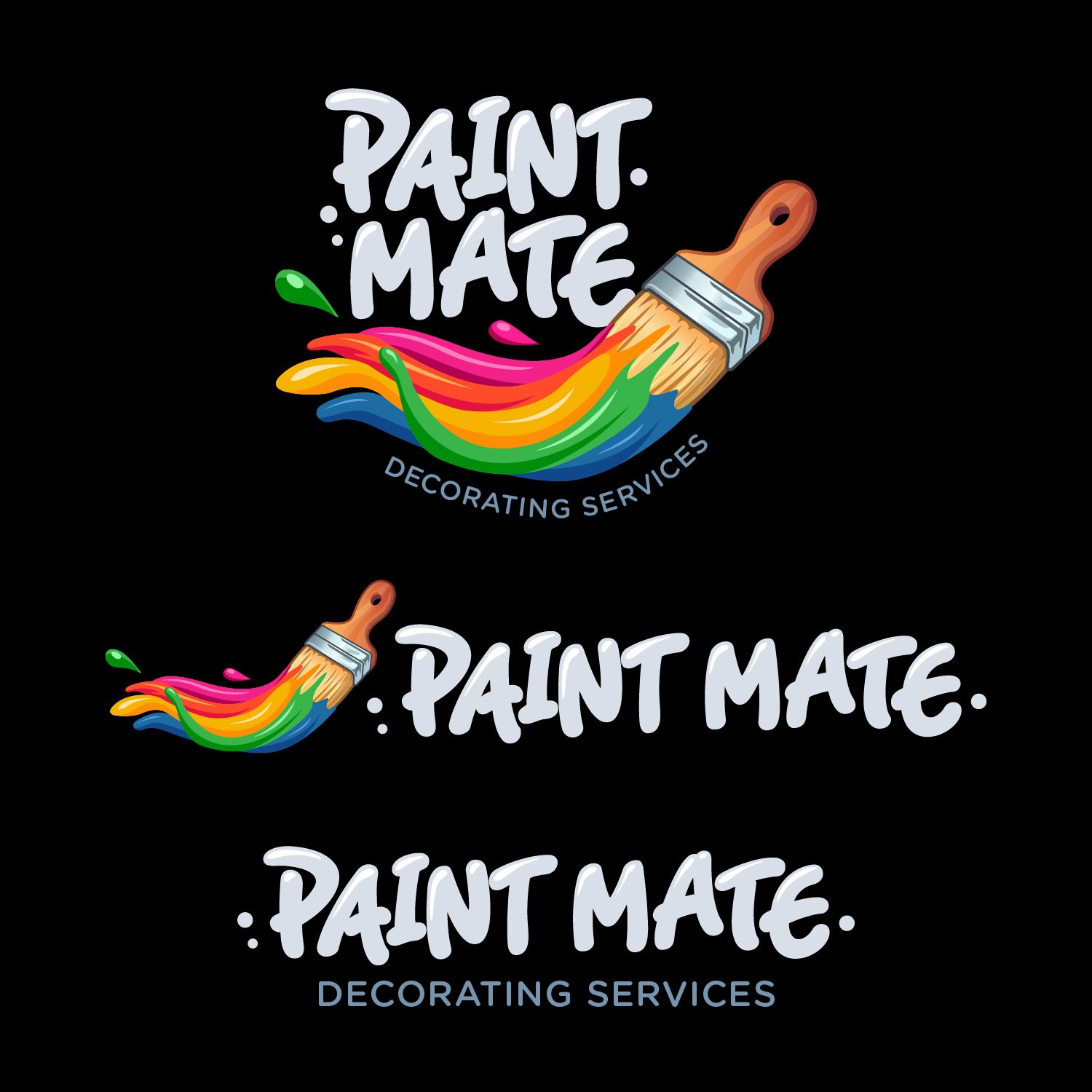 Paint Mate logo Design on Black by Pickle