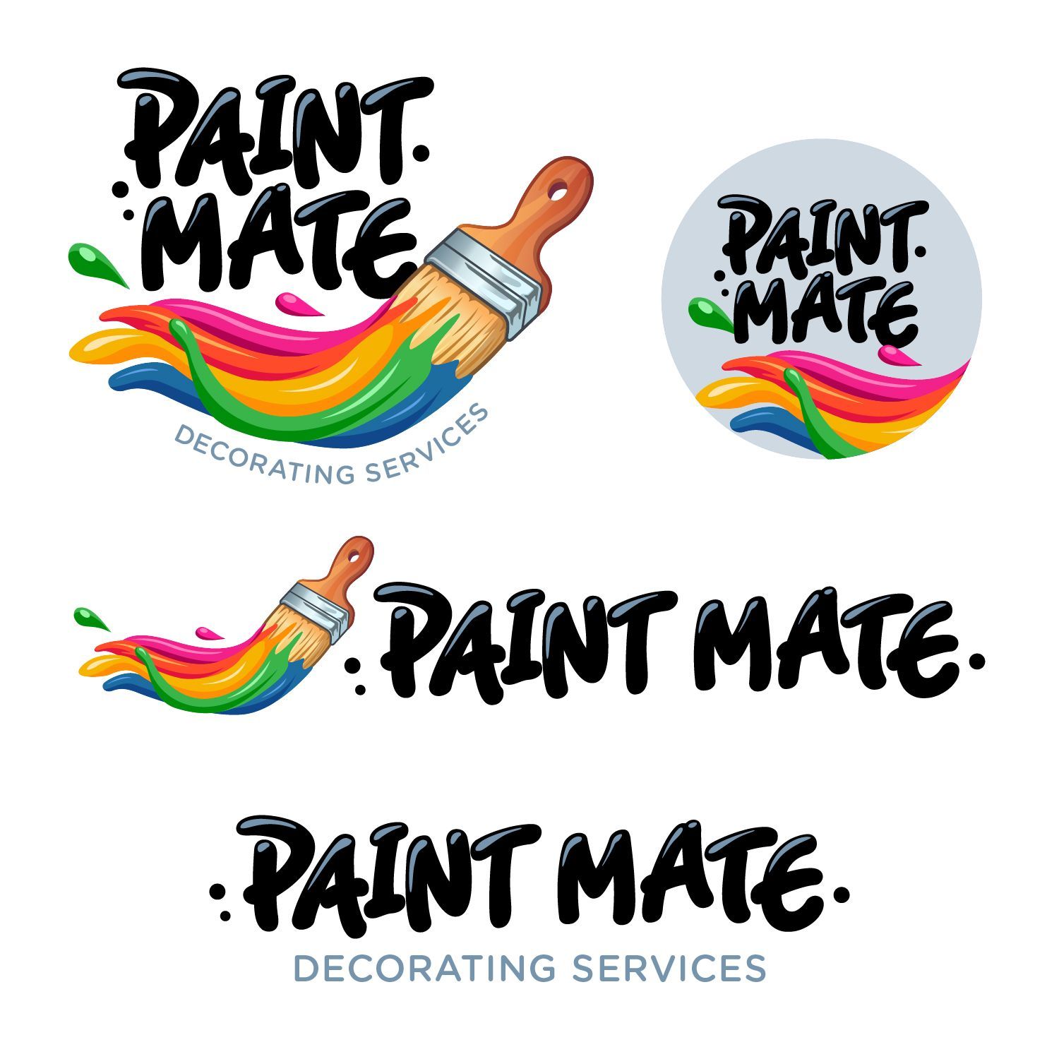 Glossop based Paint Mate decorators Logo Design by Pickle