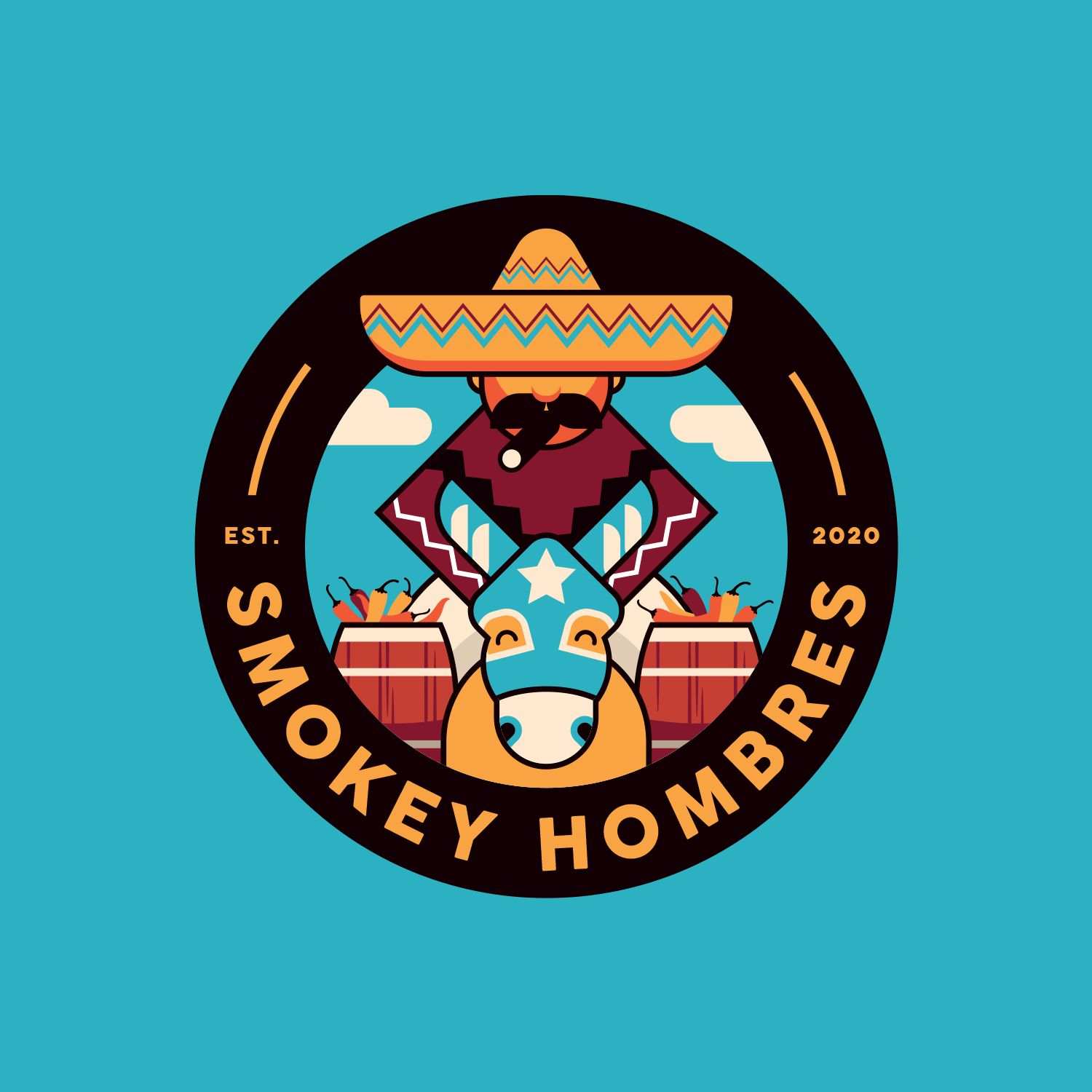 Smokey Hombres Logo Design