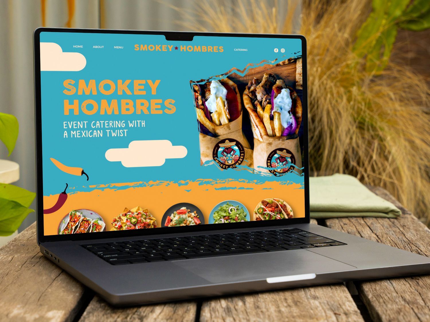 Smokey Hombres Website design Mockup