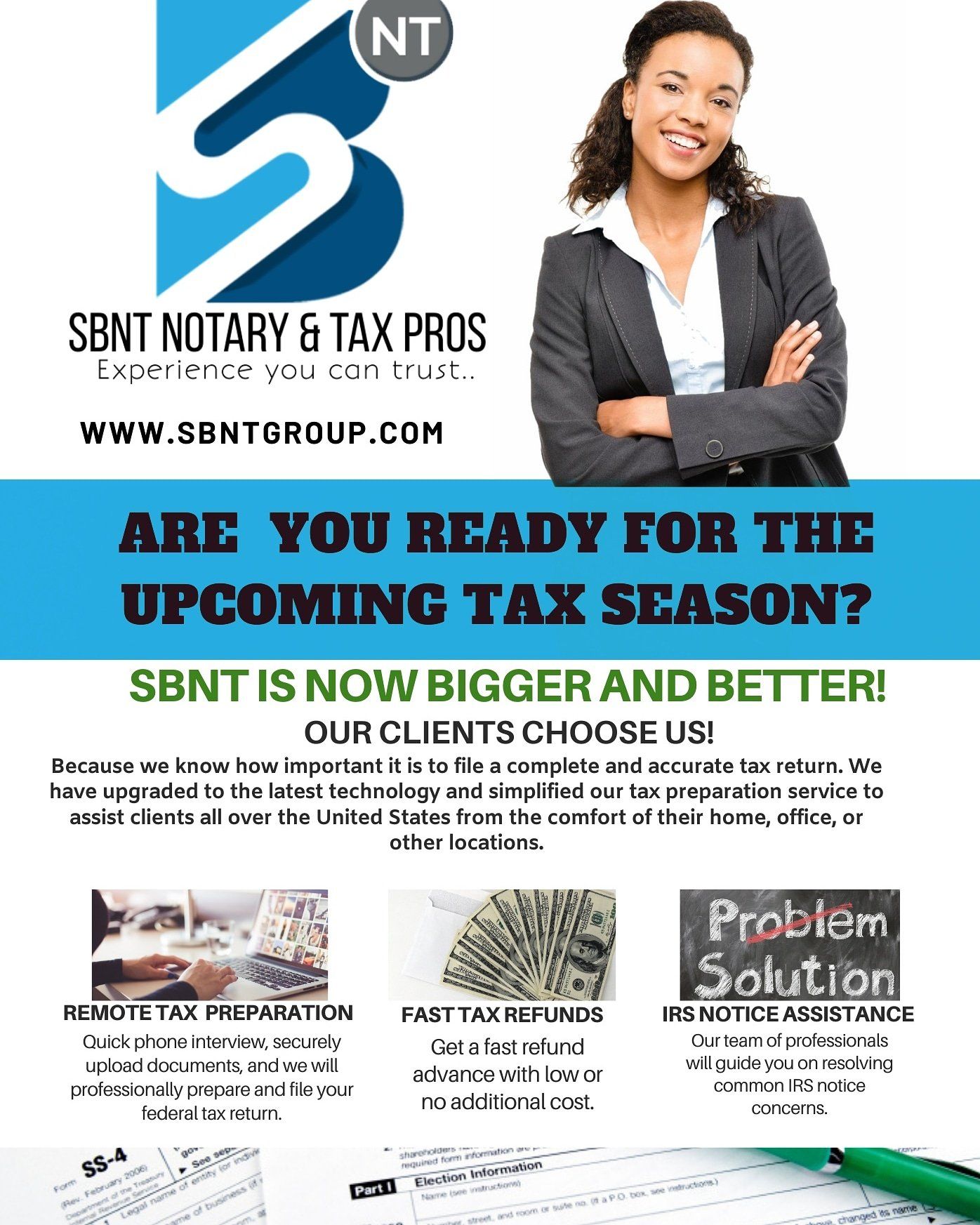Sbnt Notary and Tax services Now Partnered with Essential Florida Notaries