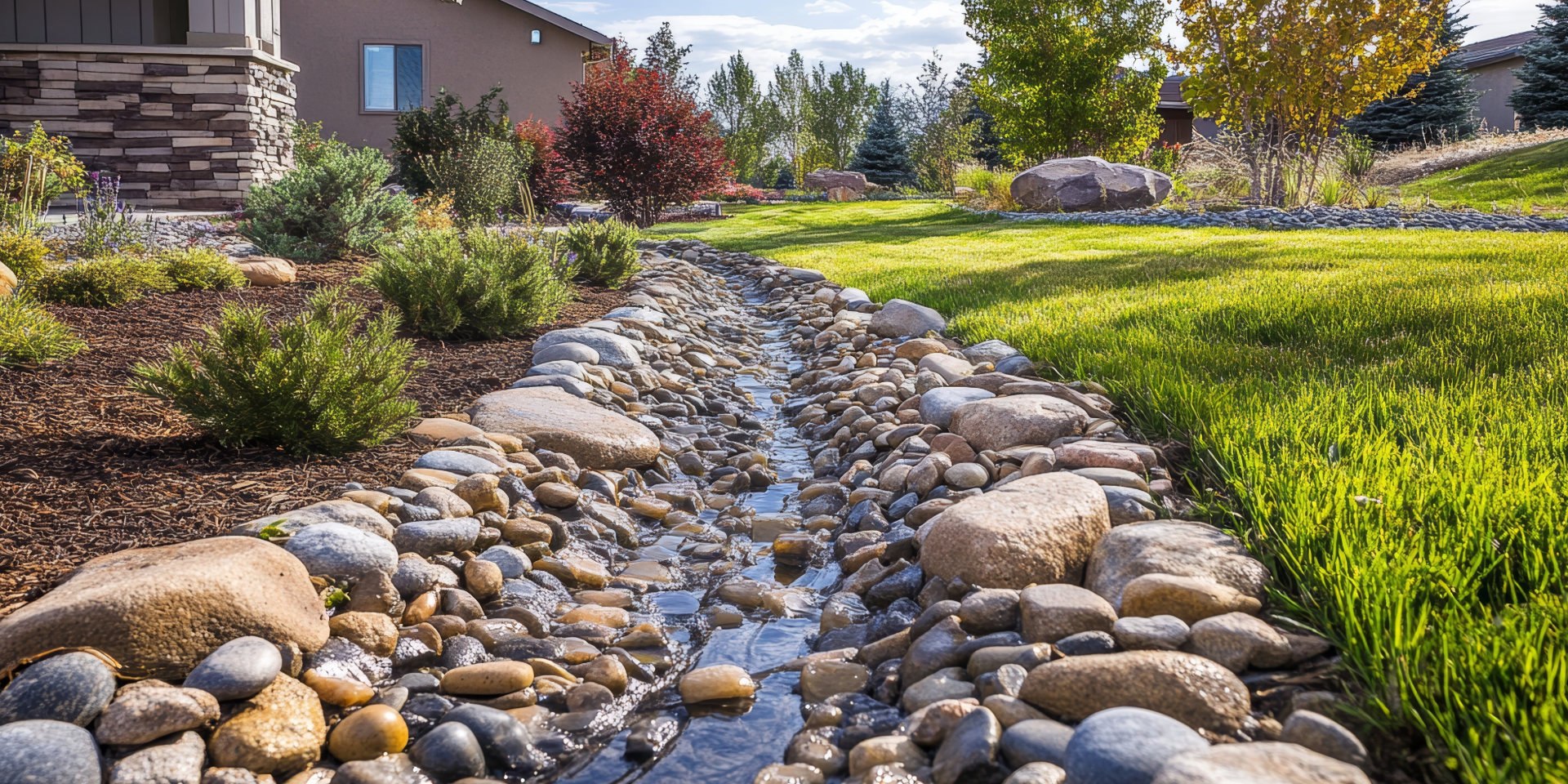 Close-up of grass growing in square concrete pavers.