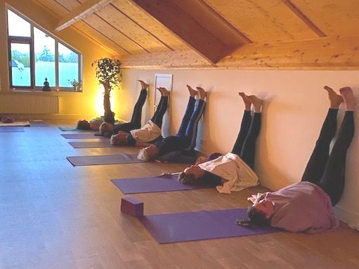 Jessica in de yogaruimte in Heino