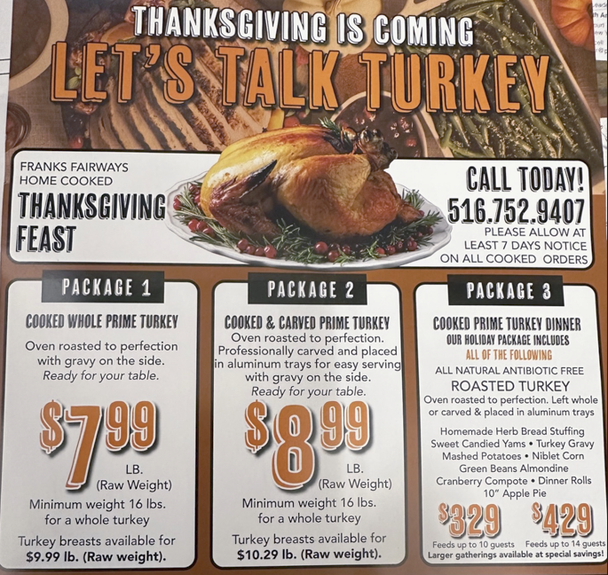 Thanksgiving Specials - Fairway Food Market