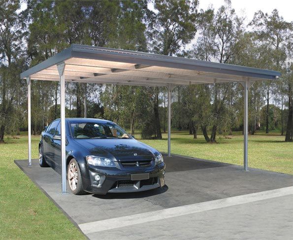 car parked under a shed