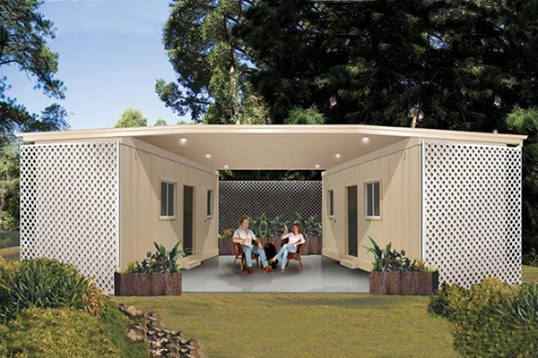 covered seating area