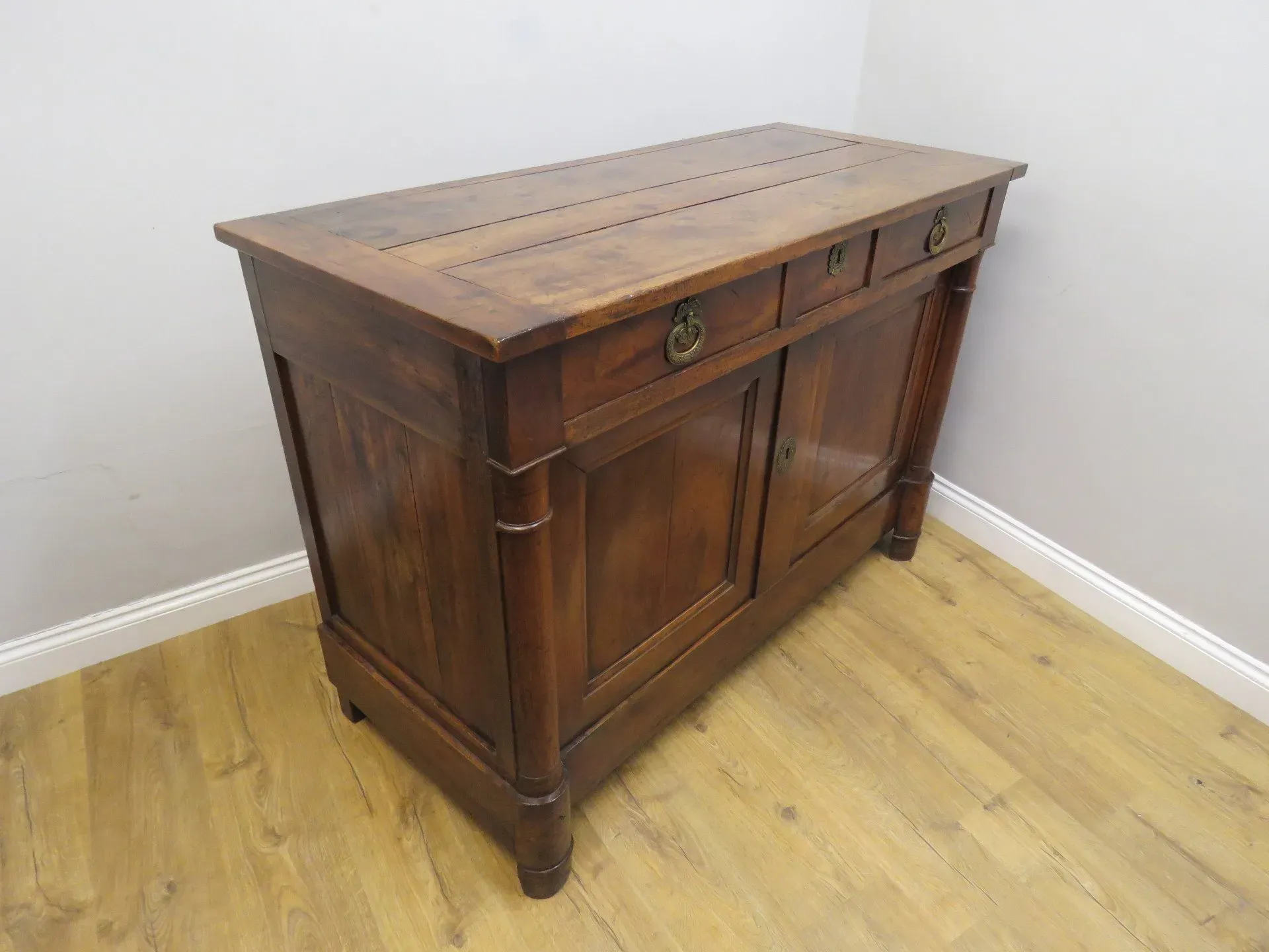 A fine quality Early 19th century French Walnut 2 Door Side Cabinet complete with original fittings and having excellent patination. 3
