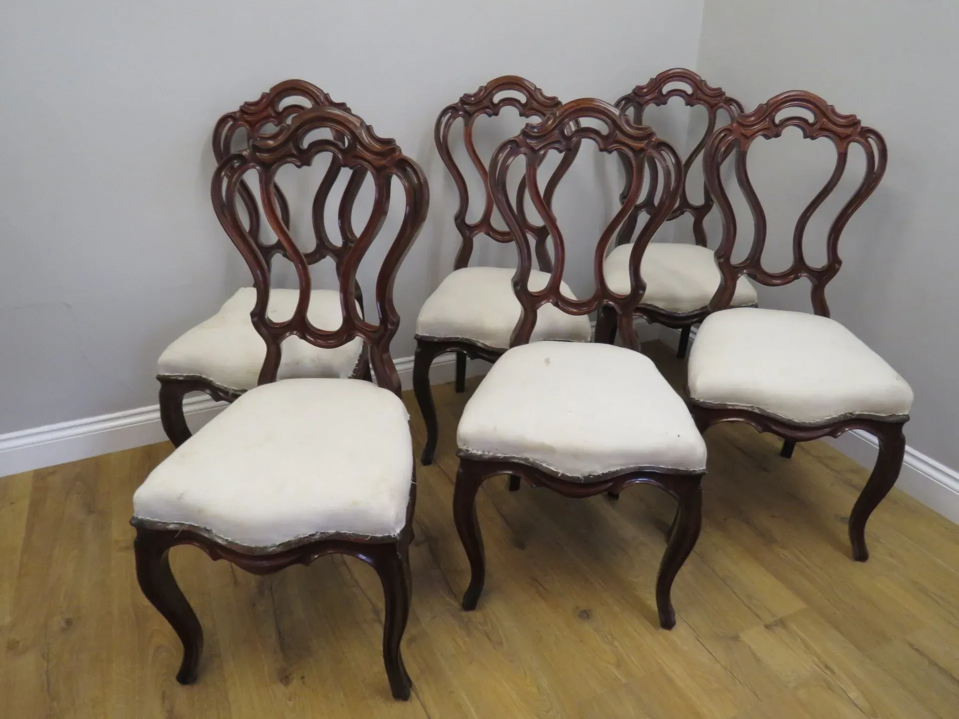 A set of 6 mid 19th century French mahogany dining chairs 1