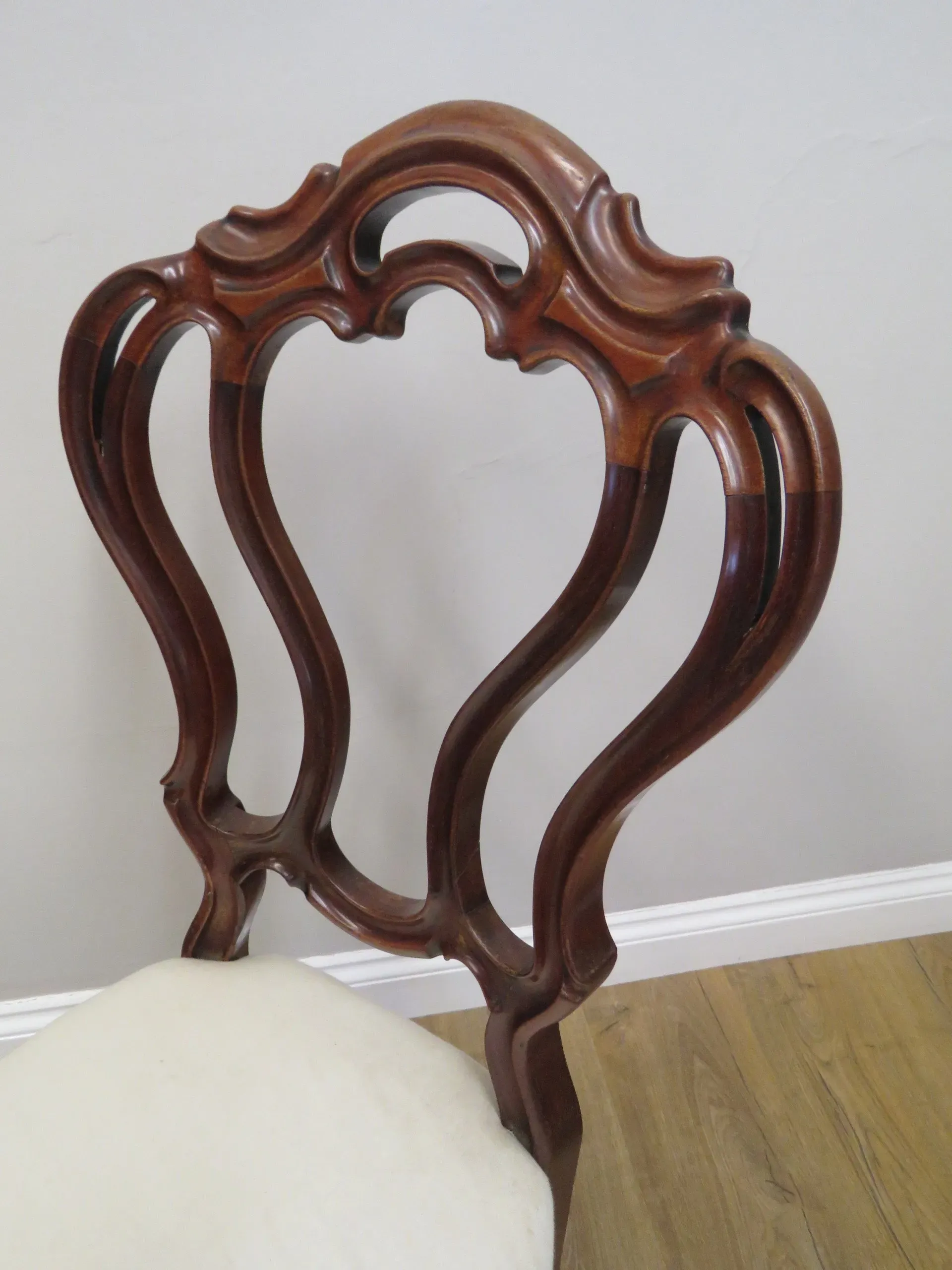 A set of 6 mid 19th century French mahogany dining chairs 2