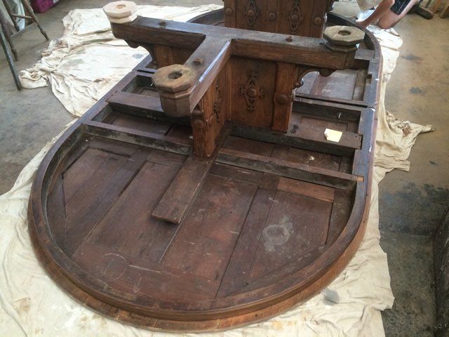 VICTORIAN OAK GOTHIC TABLE 1