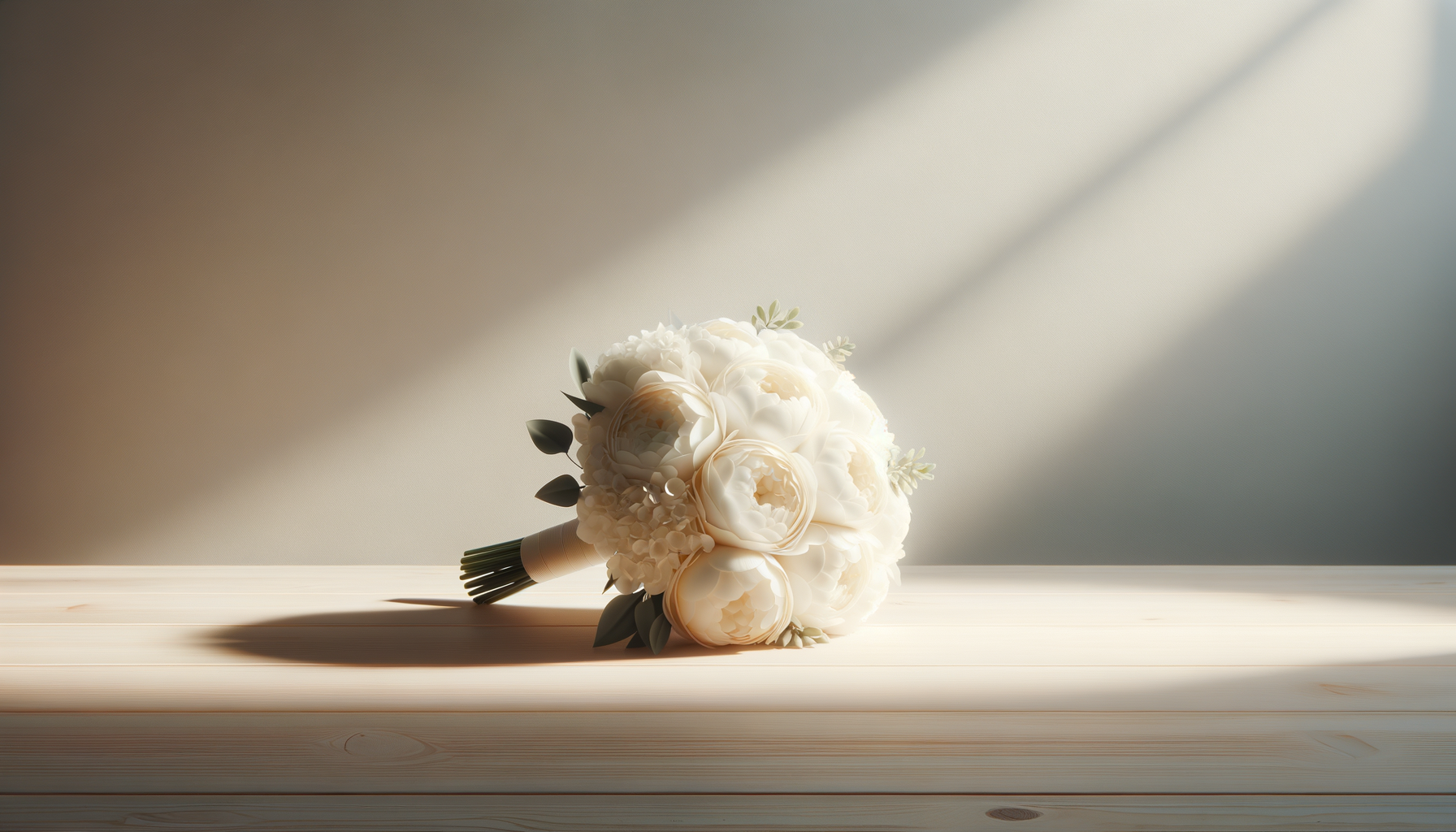 A stuffed animal is sitting on a wooden table.