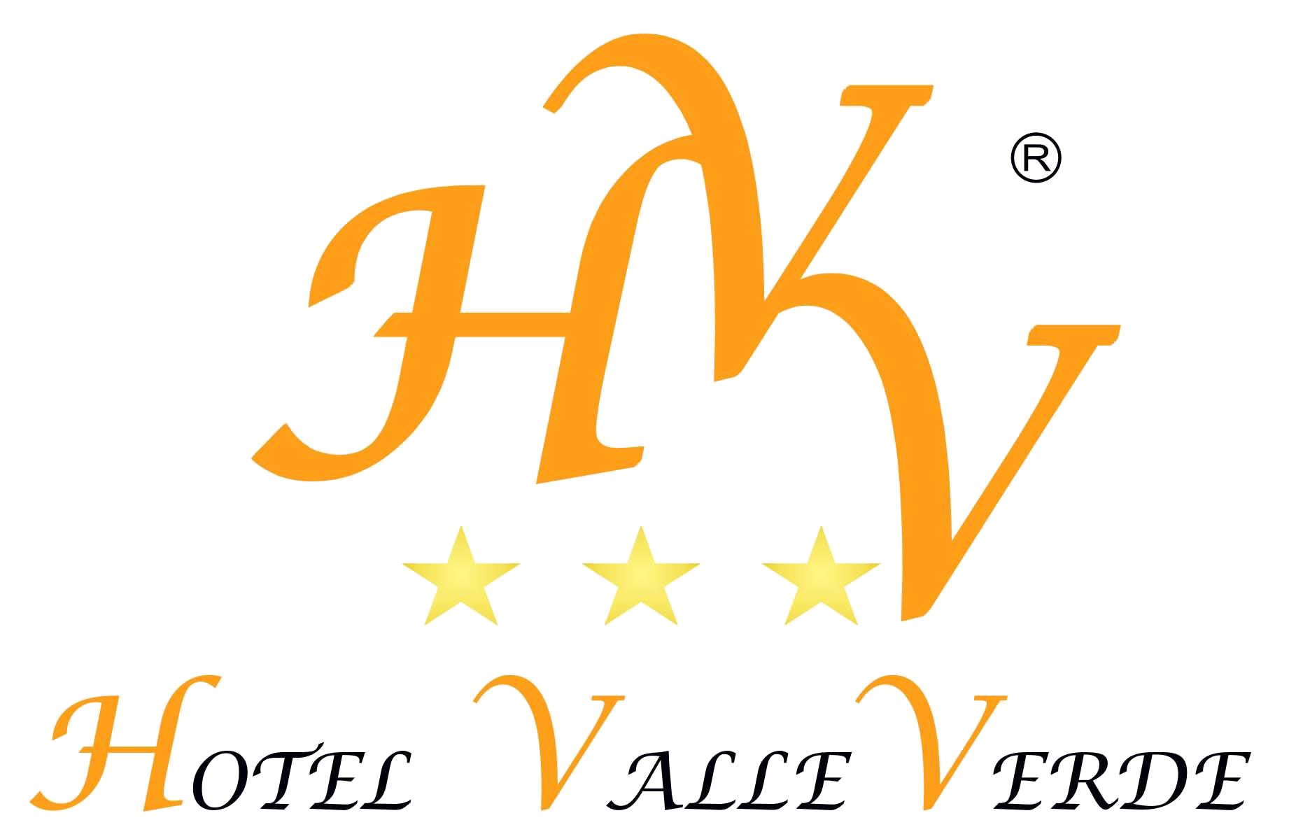 Logo dell'Hotel Valle Verde: iniziali arancioni 