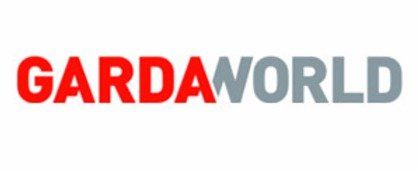 A red and grey logo for gardaworld is on a white background