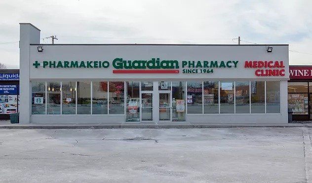 The guardian pharmacy has a medical clinic inside of it.