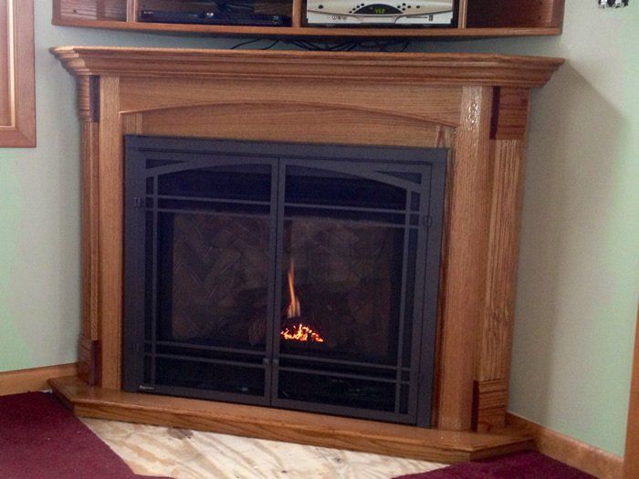 Custom gas fireplace installation near Clarence, NY
