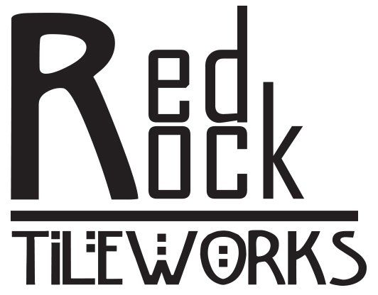 Red Rock Tileworks logo. Black text on white background: 