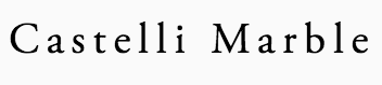 Castelli Marble text on white background.