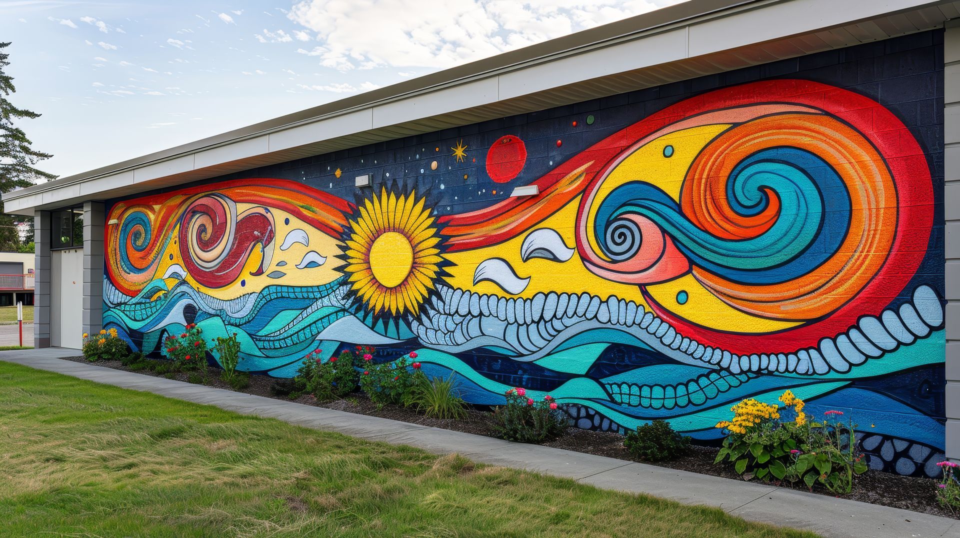 community center mural