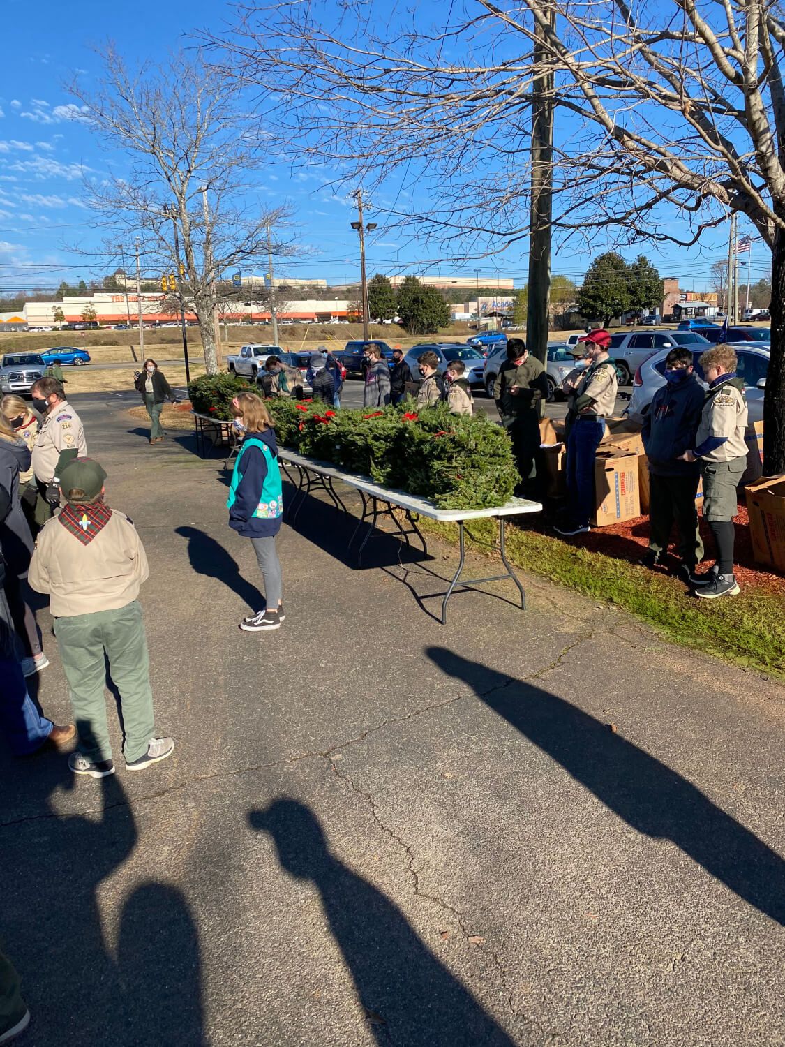 Jefferson Memorial Gardens Boy Scouts With Wreaths