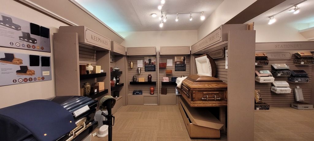 Jefferson Memorial Funeral Home Casket Display Room