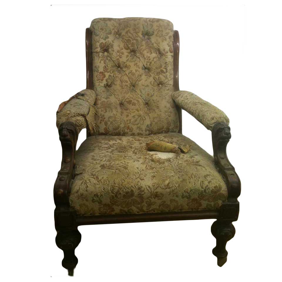 Damaged Antique Chair Before Repair
