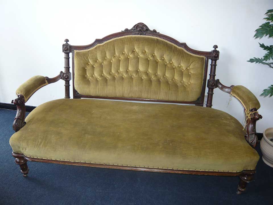 Deep Button Antique Chair for Sale