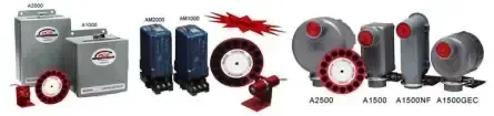 Product lineup of gray and blue industrial filters, hoses, and fittings on a white background.