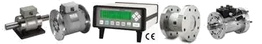 Industrial machinery components and control panel, including metal couplings and a digital display on a white background