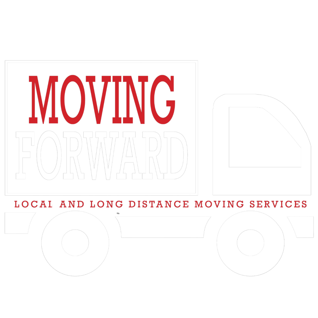 The logo for moving forward local and long distance moving services.