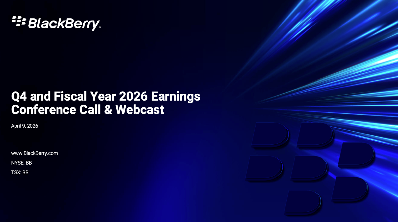 BlackBerry Investor Presentation