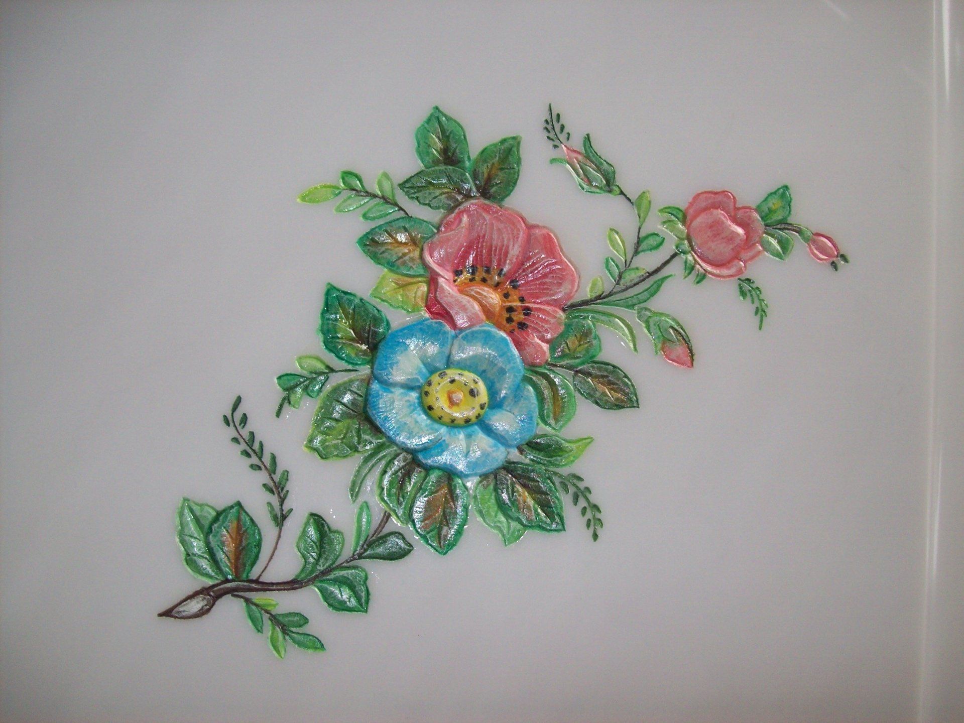 decorazione floreale colorata per ossario