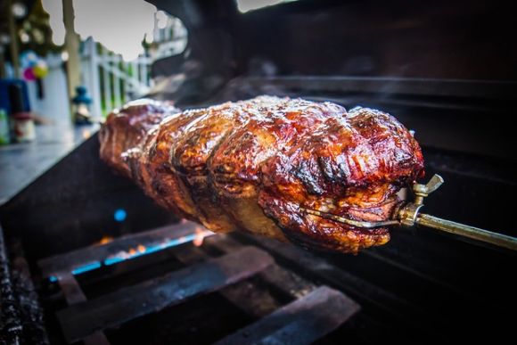 split roast bbq chicken