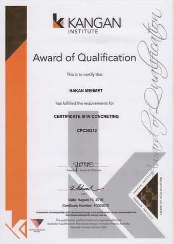 award of qualification paper