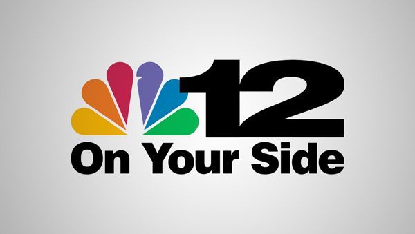 A logo for nbc 12 on your side