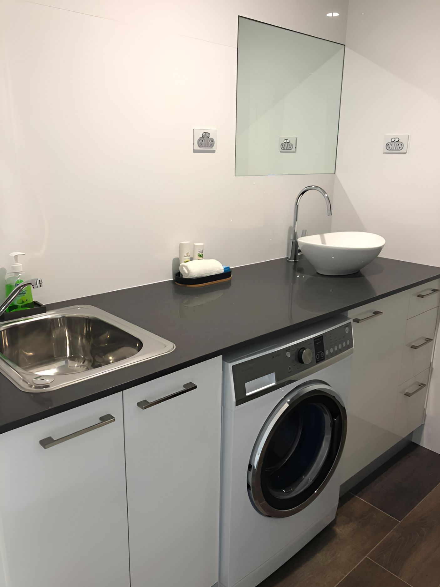 Laundry Room With a Built-in Washing Machine — Piscopo Kitchens Plus In Taree, NSW