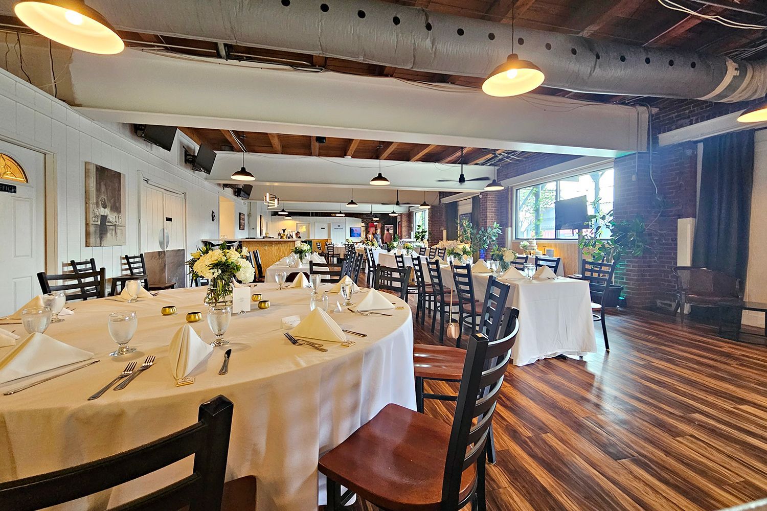 wedding reception at top of the market