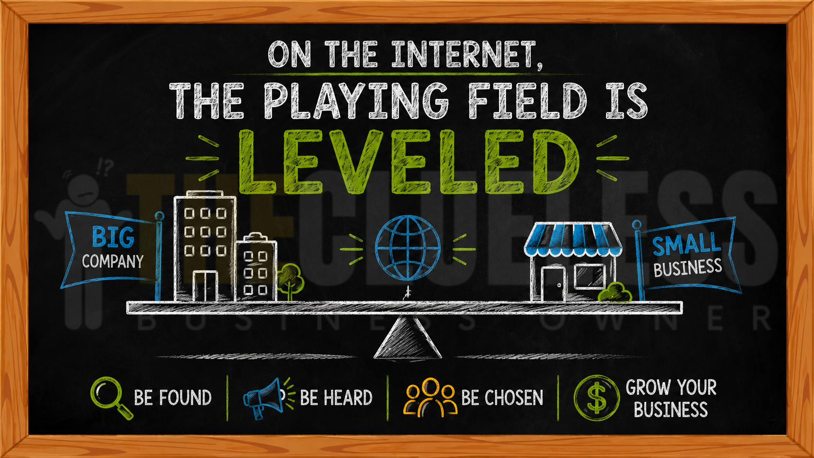 when it comes to the internet the playing field is leveled