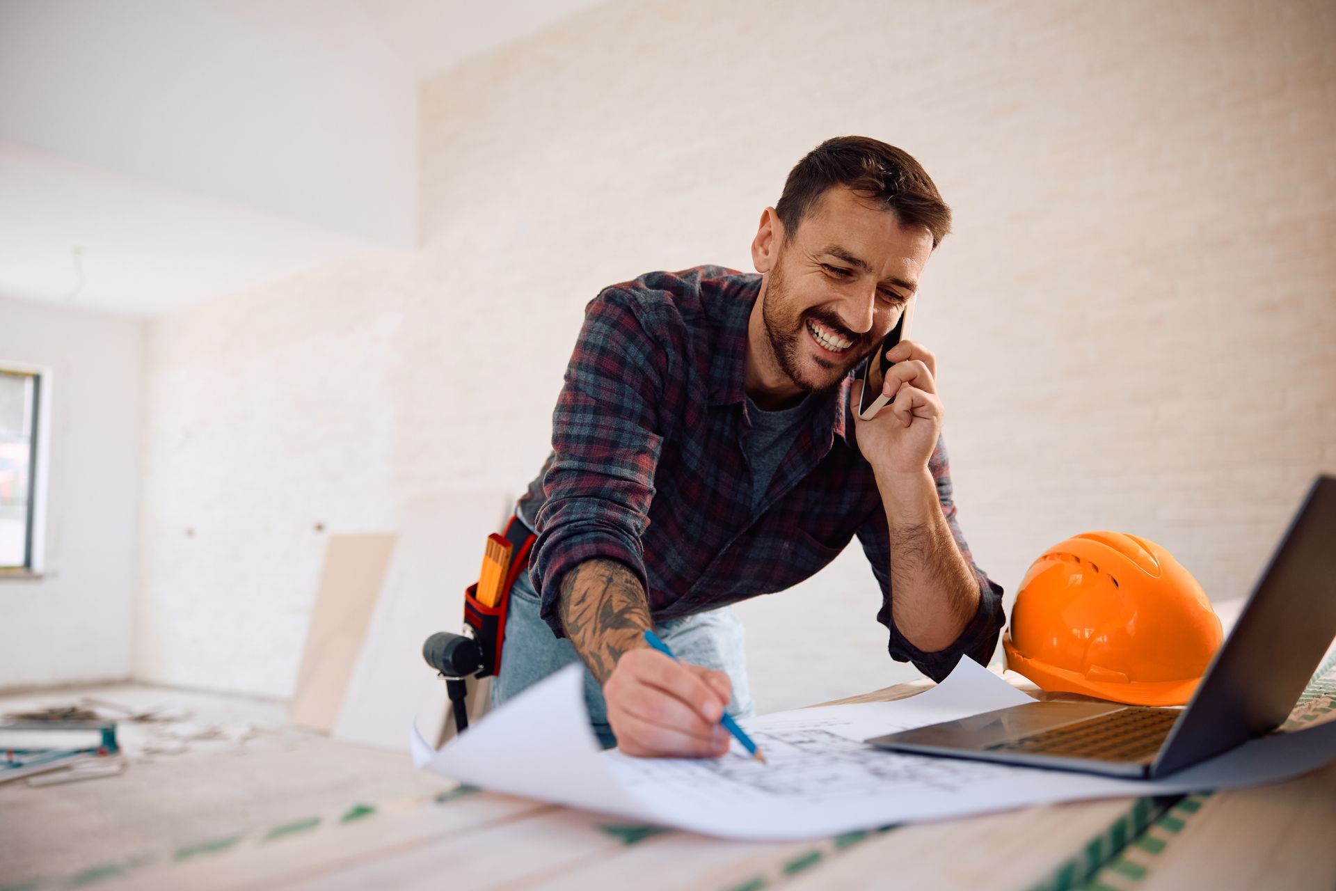 North Texas contractor reviewing insurance documents before bidding a job