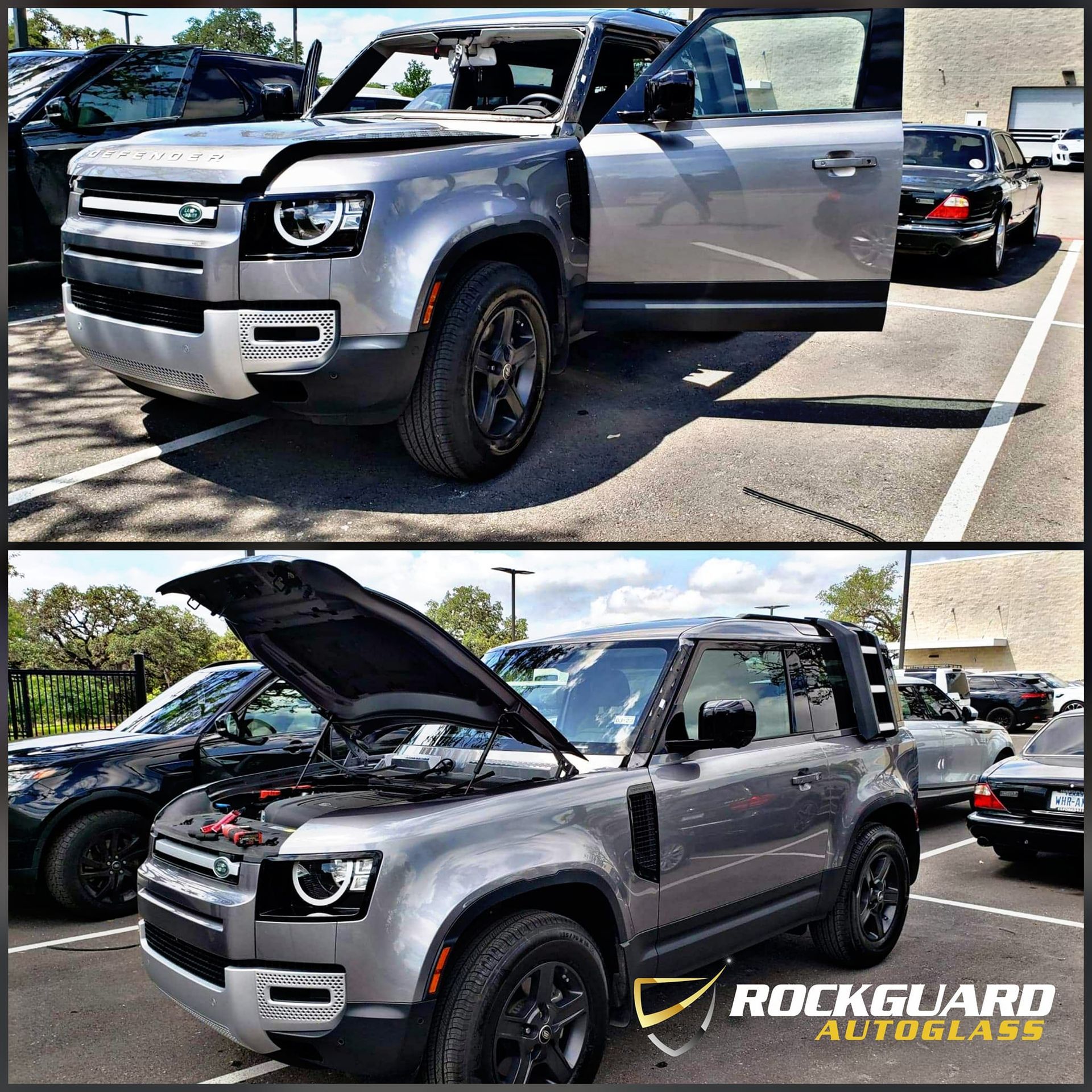 Picture of silver Land Rover Defender — San Antonio, TX — Rockguard Autoglass