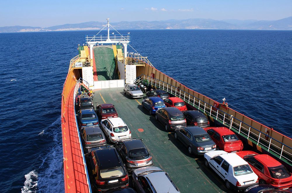 Cars being shipped for transport across the ocean are secured, loaded onto cargo vessels, and prepared for long-distance international delivery.