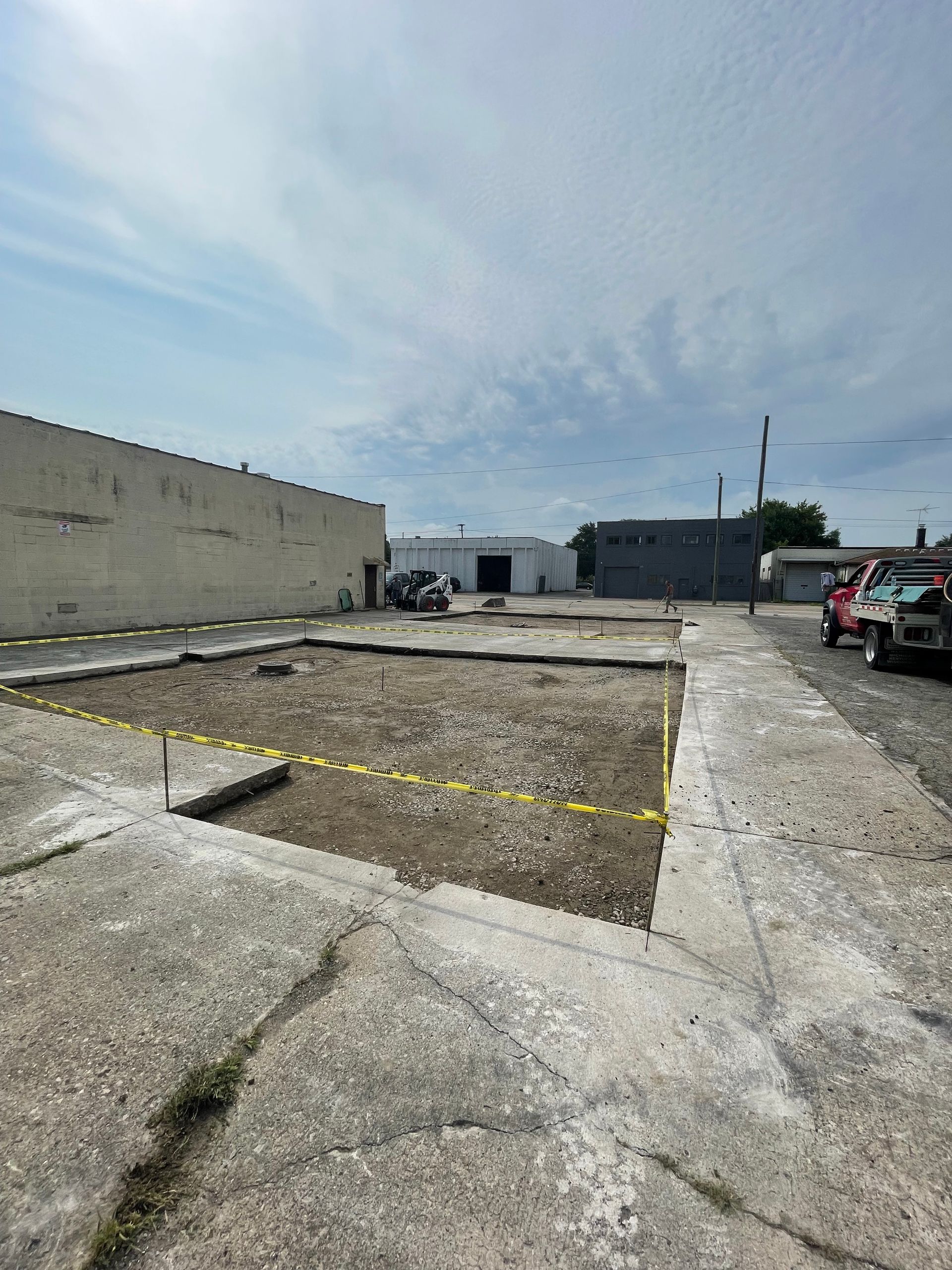 There is a lot of dirt in the middle of the road.