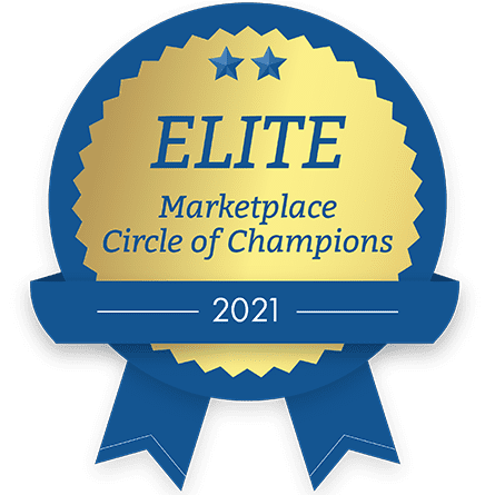 2021 Elite Marketplace Circle of Champions badge from CMS